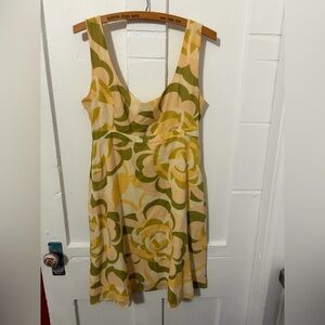 Anthropologie Odille Cotton Gauze
Floral Sleeveless Babydoll Dress.
